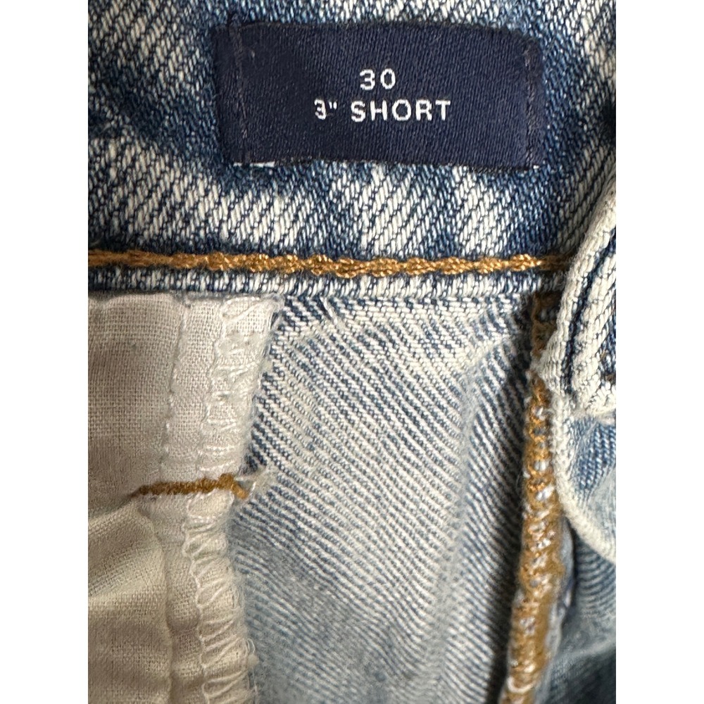 NEW Gap Denim Shorts 30 Light Indigo Distressed High Rise Frayed Hem Button Fly - Picture 5 of 8